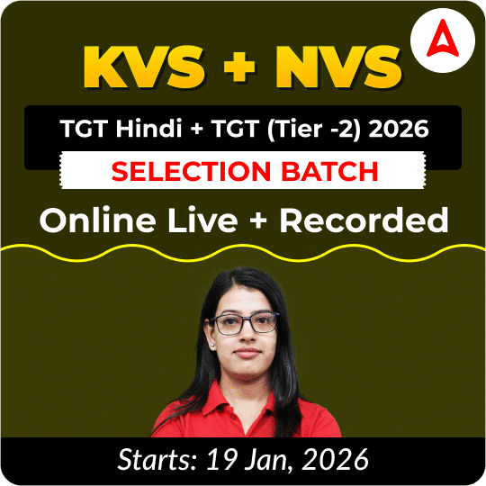 KVS + NVS | Selection Batch | Hindi TGT (Tier -2) 2026 | Online Live + Recorded Classes by Adda247